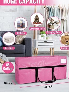 Workpro Pink Large 66-Gallon Home Storage Bag - Heavy Duty Organizer